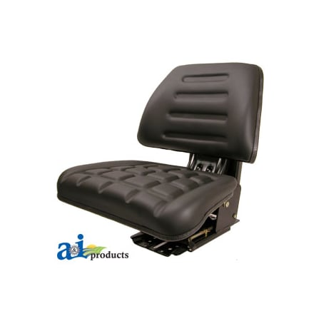 A & I Products Seat w/ Trapezoid Backrest, BLK, 300 lb / 136 kg Weight Limit 26" x19" x12" A-T222BL